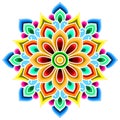 Dancheong a traditional Korean pattern mandala on transparent background Royalty Free Stock Photo